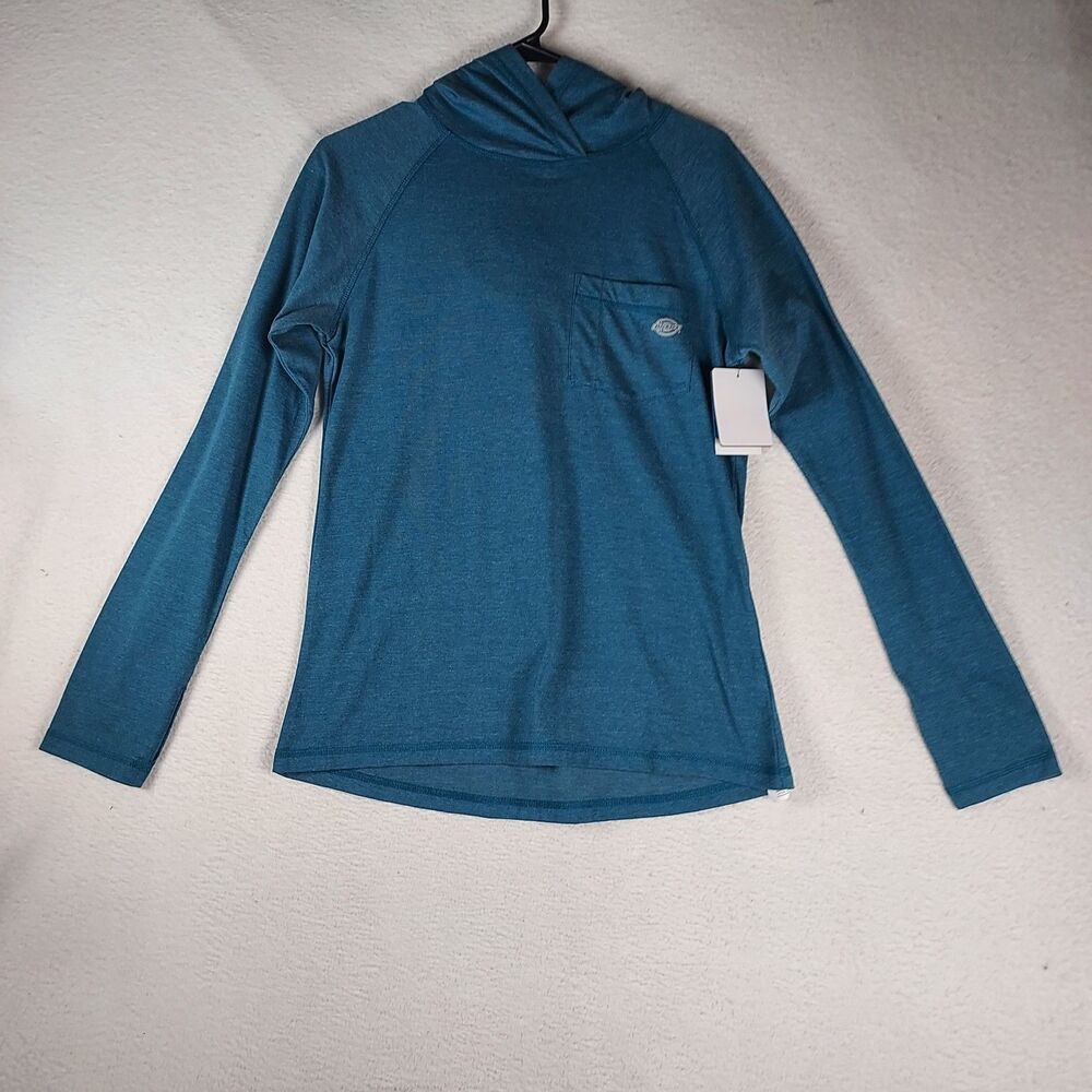 Dickies Cooling Temp-iQ Hoodie Womens Small Teal NWT Performance Tee